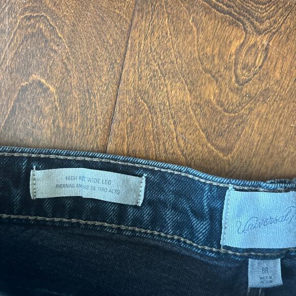 Universal Thread High Rise Wide Leg Jeans NEW 8 Dark Wash Blue - Picture 2 of 6
